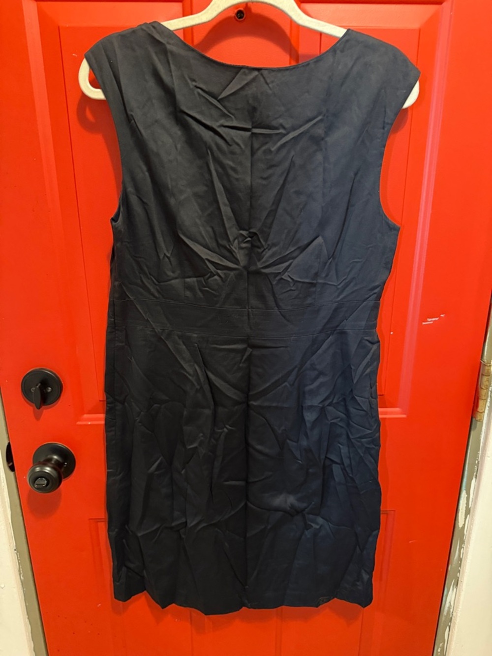 LOFT Black Sleeveless Midi Dress with Rosette Accents - Picture 4 of 4